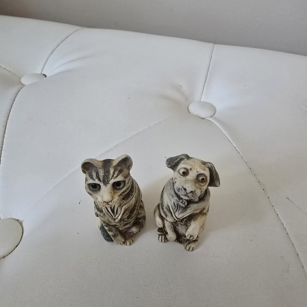 Charming Cat and Dog Figurines